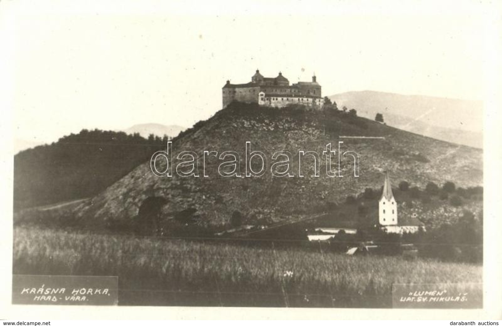 ** T1 Krasznahorkaváralja, Krásnohorské Podhradie; Vár / Hrad Krásna Horka / Castle. Lumen Photo - Unclassified