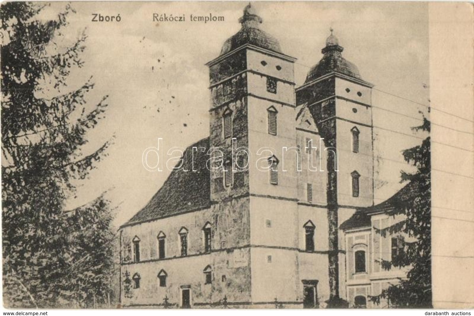 T2/T3 1917 Zboró, Zborov; Rákóczi Templom / Church (EK) - Unclassified