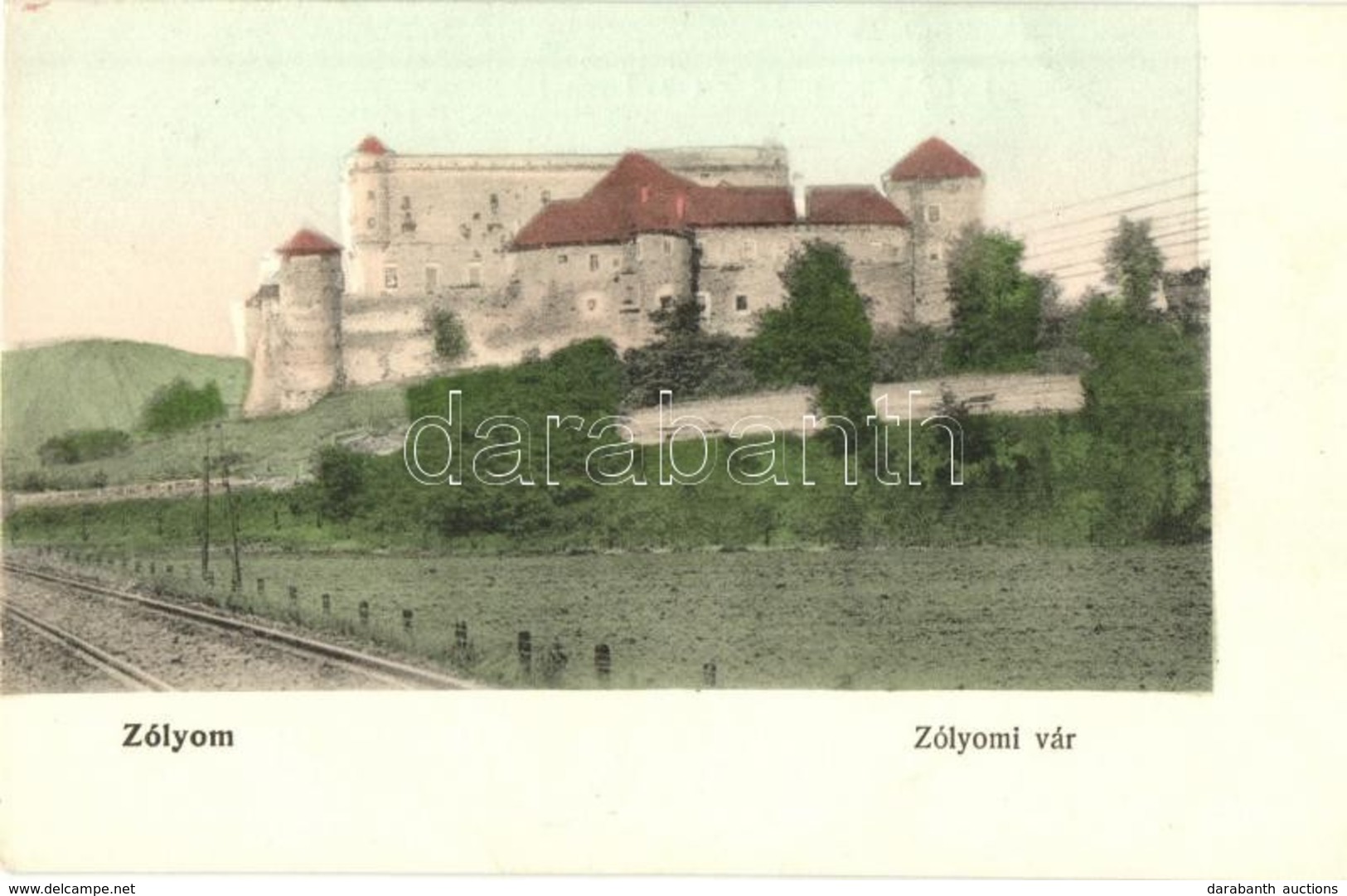 ** T1 Zólyom, Zvolen; Vár, Vasúti Sín / Castle, Railway Tracks - Unclassified