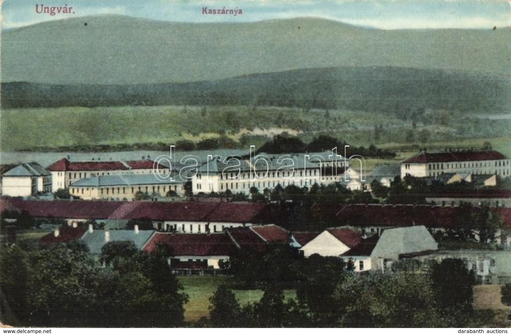 T2 Ungvár, Uzshorod, Uzhorod; Kaszárnya, Laktanya. Kiadja Balázs Soma / K.u.K. Military Barracks - Zonder Classificatie