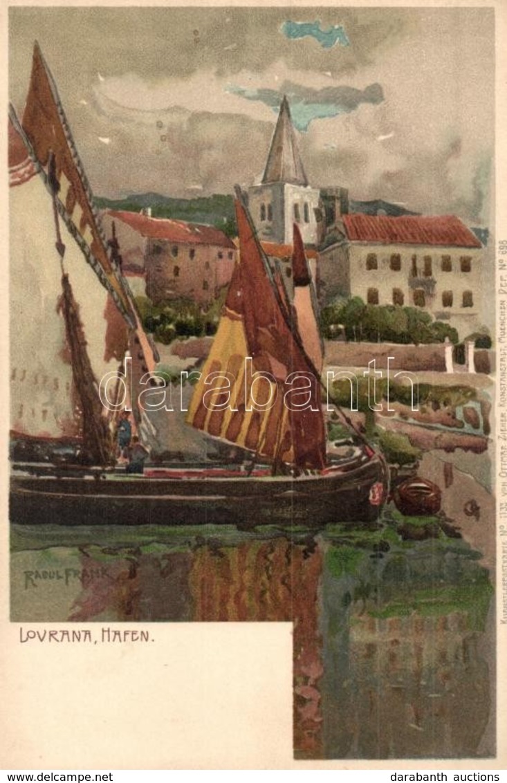 ** T1/T2 Lovran, Laurana; Ottmar Zieher Künstlerpostkarte No. 1133. Litho S: Raoul Frank - Non Classés