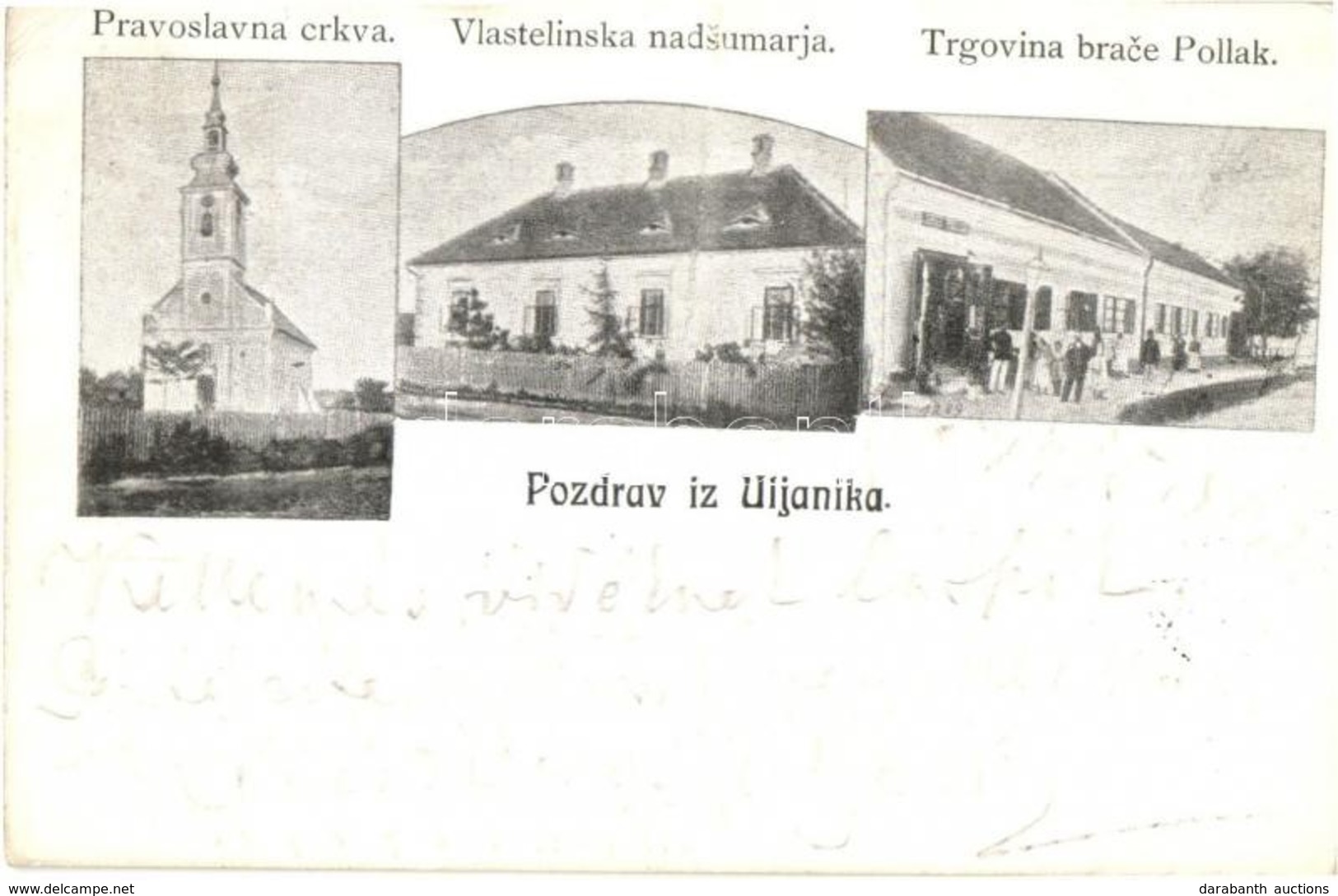 T2/T3 1905 Uljanik (Gerzence, Garesnica); Pravoslavna Crkva, Vlastelinska Nadsumarja, Trgovina Brace Pollak / Ortodox Te - Zonder Classificatie