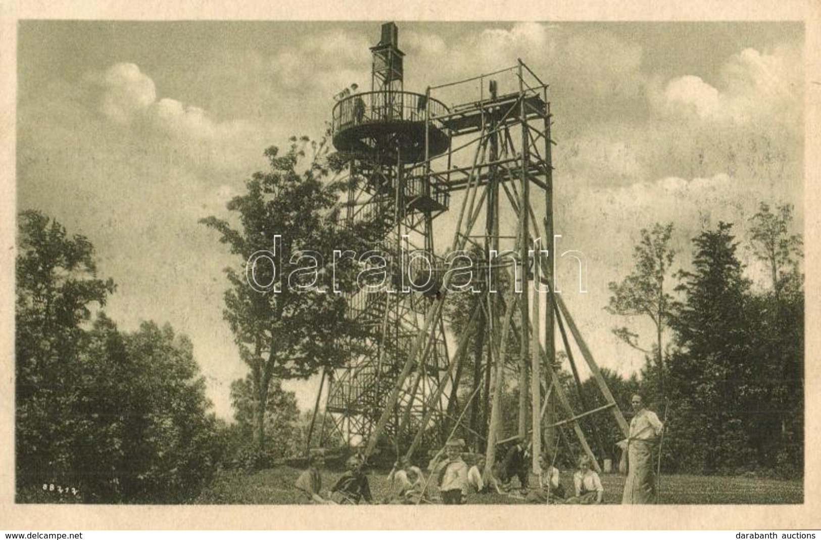 ** T2 Zagreb, Agram, Zágráb; Piramida Na Sljemenu / Kilátótorony Kirándulókkal / Lookout Tower, Hikers. Fot. E. Marton - Zonder Classificatie