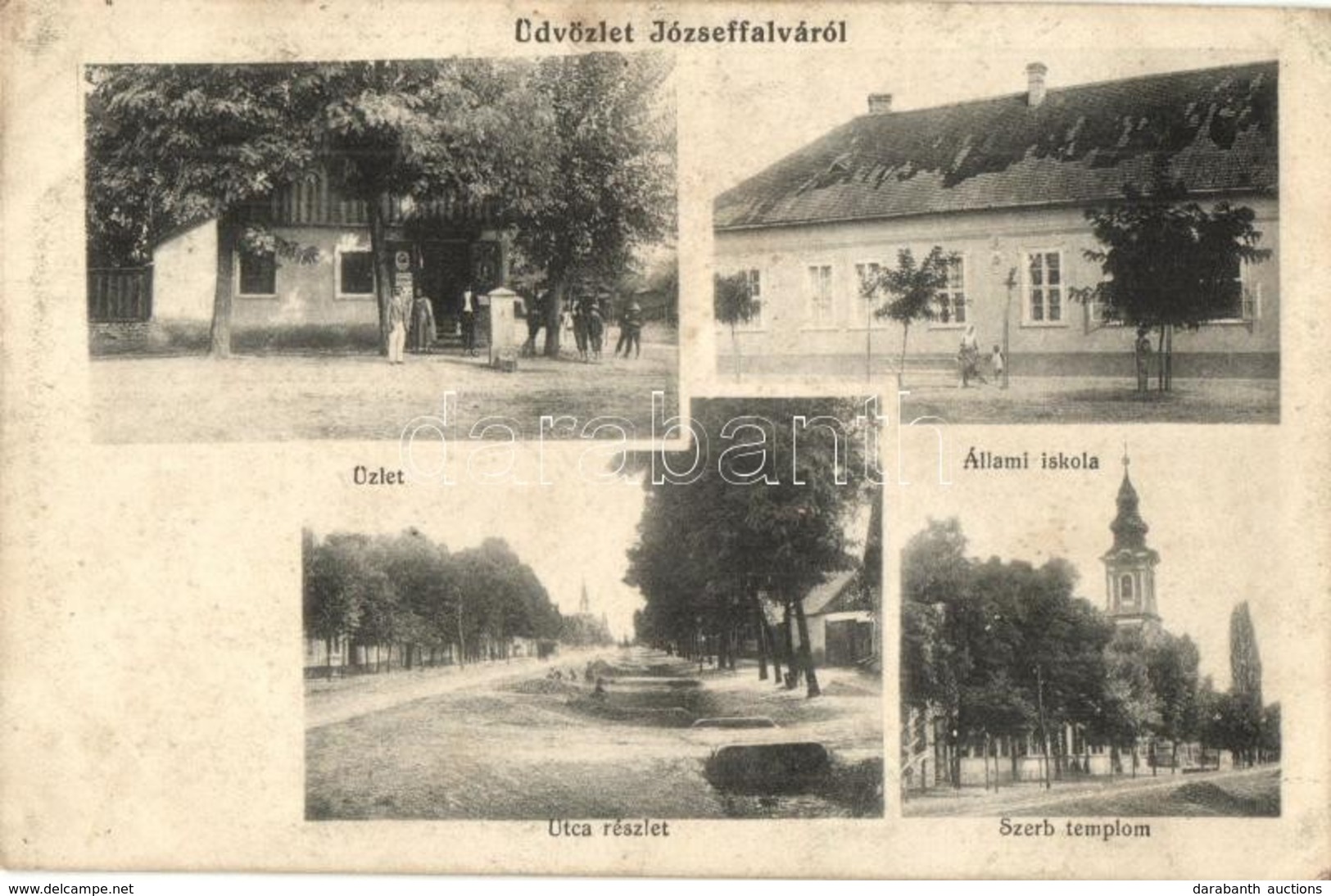 * T2/T3 1914 Józseffalva, Torontáljózseffalva, Obilicevo, Josefovo (Törökkanizsa, Nova Kanjiza, Novi Knezevac); üzlet, Á - Unclassified