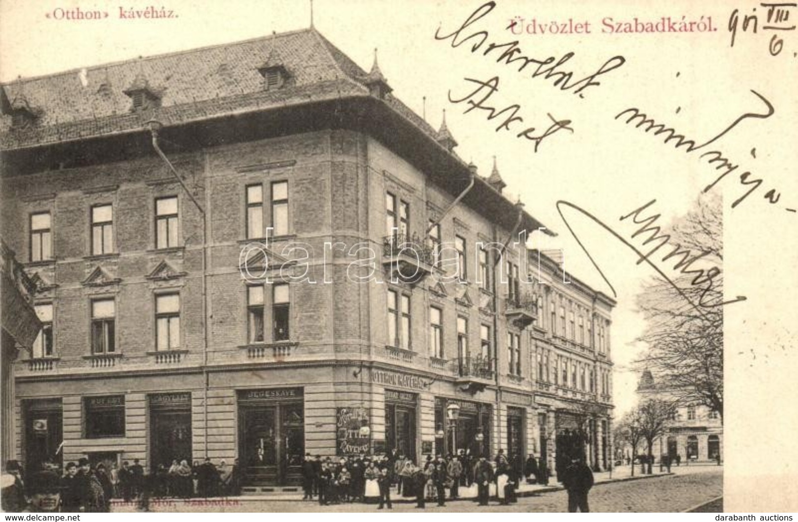 T2/T3 Szabadka, Subotica; Horvát Dezső Otthon Kávéháza, Hermann Mór Kiadása / Café (EK) - Non Classés