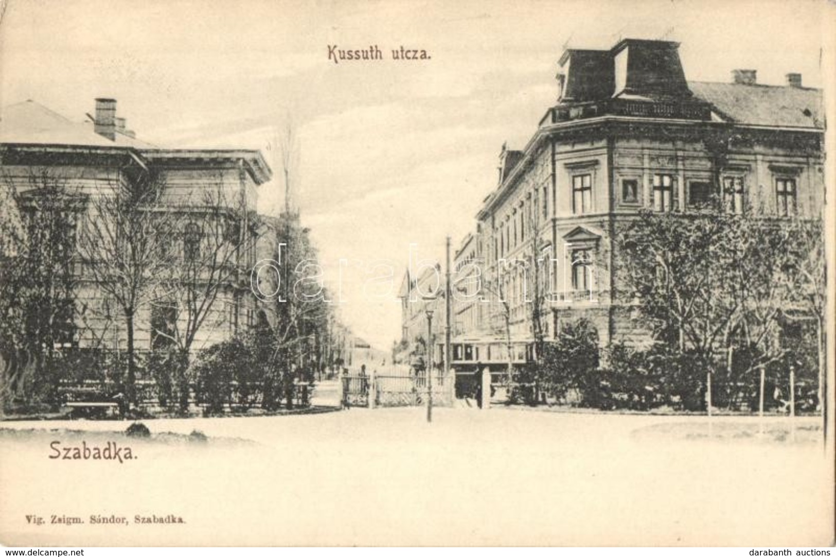 ** T2 Szabadka, Subotica; Kossuth Utca Villamossal. Víg Zsigmond Sándor Kiadása / Street View With Tram - Zonder Classificatie