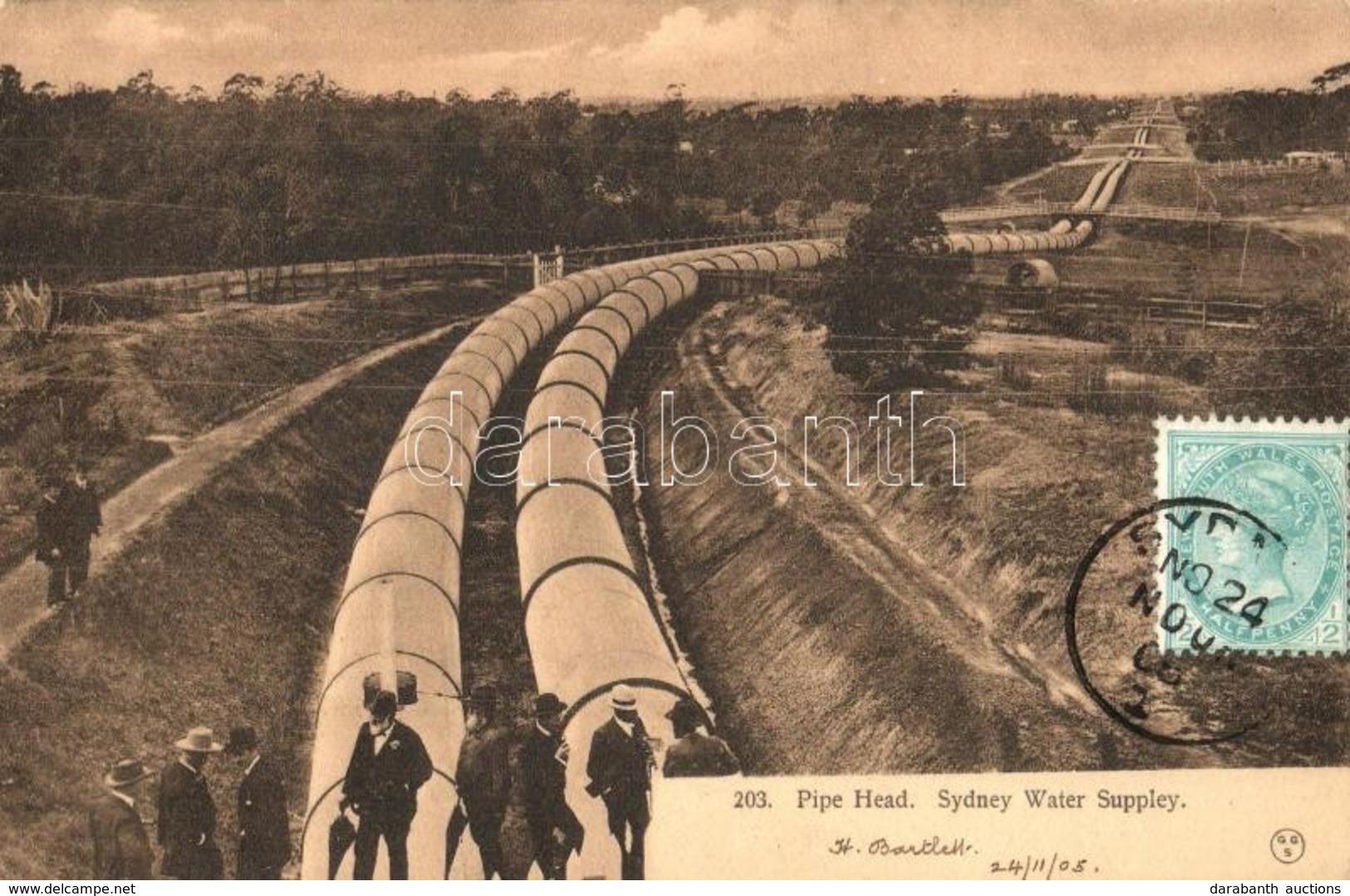 T2/T3 1905 Sidney, Pipe Head Of The Water Supply. TCV Card - Ohne Zuordnung