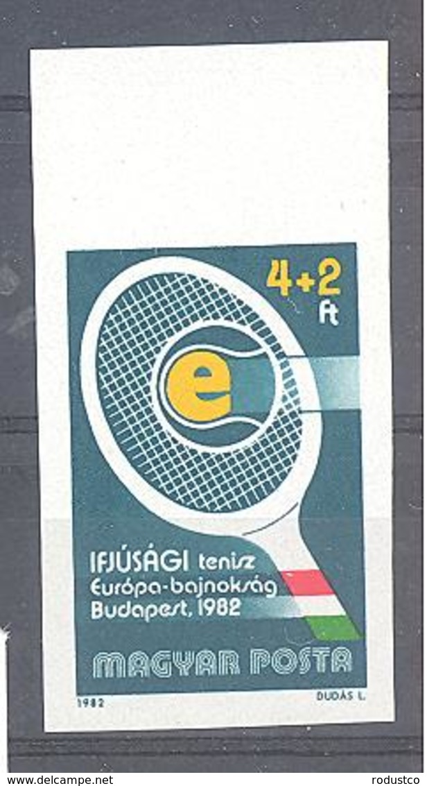 Ungarn / Magyar Posta  Michel #  3537 B  Geschnitten OR  EM Tennis - Ongebruikt