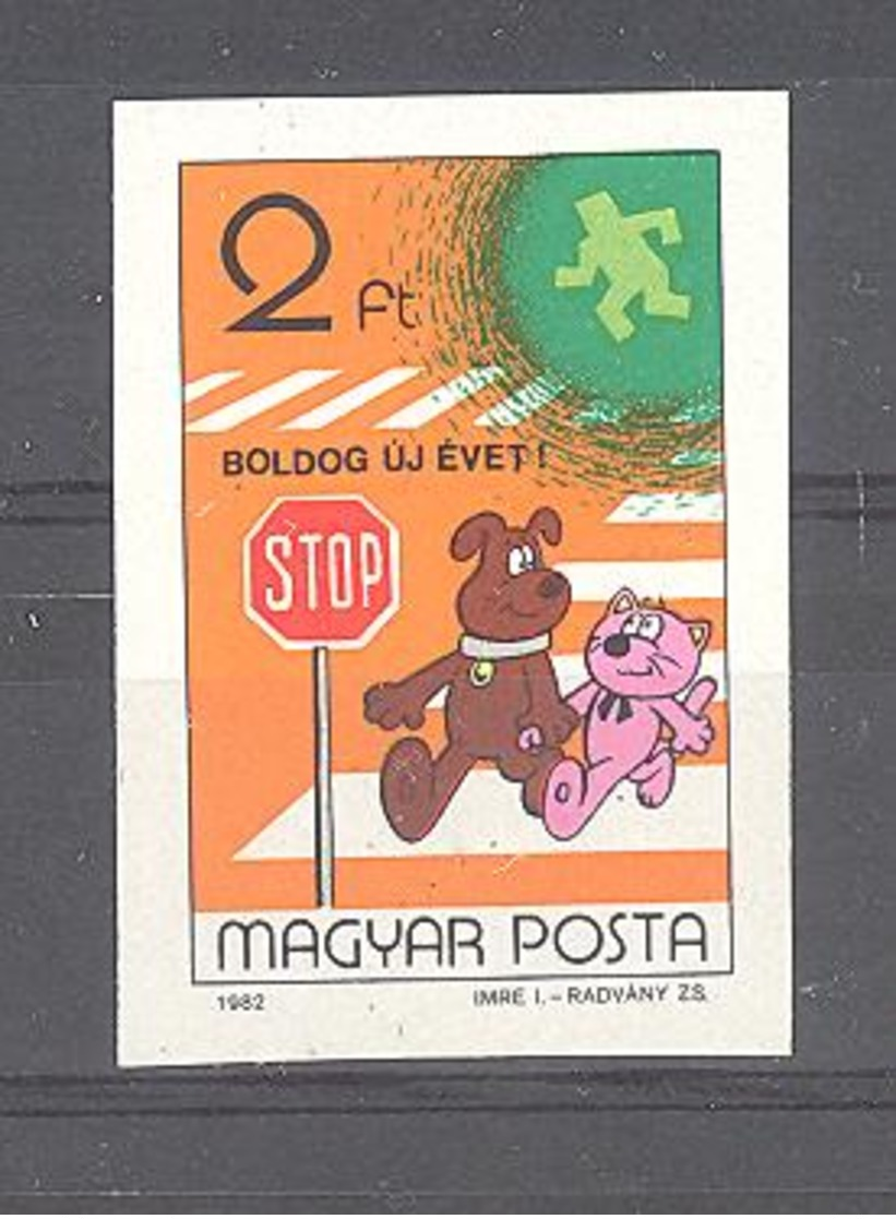 Ungarn / Magyar Posta  Michel #  3594  B **  Geschnitten Neujahr 1983 - Neufs