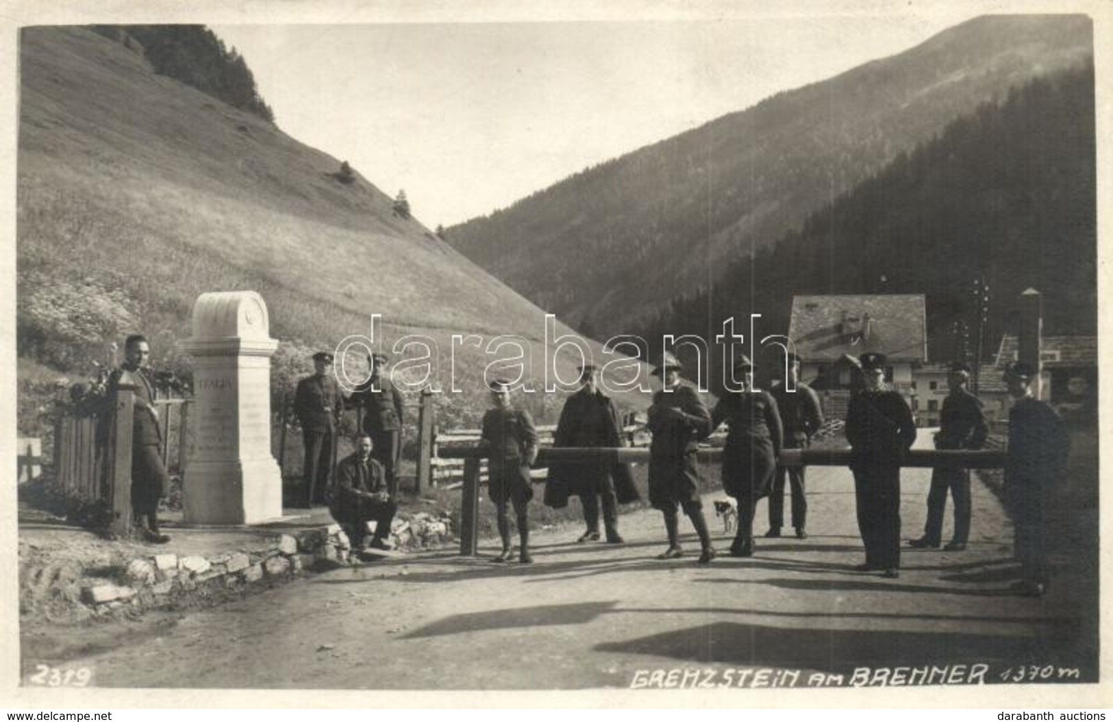** T2 Brennero, Brenner (Südtirol);  Grenzstein / Border Between Italy And Austria With Border Guards - Zonder Classificatie