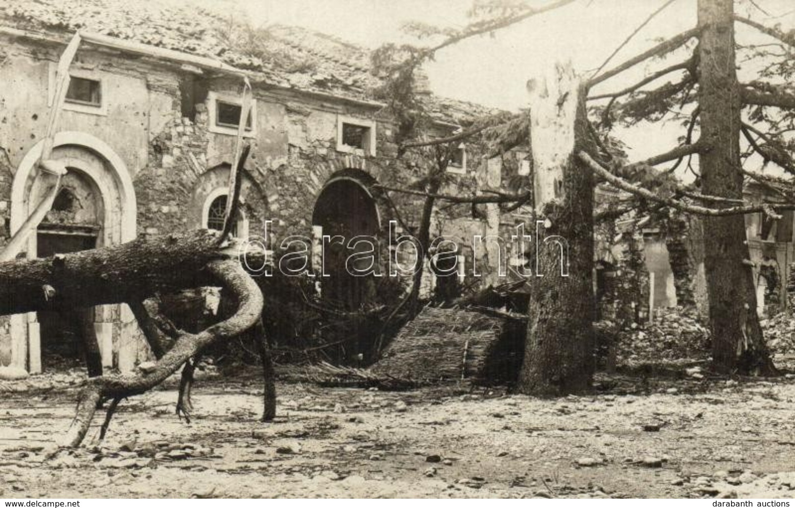 ** T1/T2 Gorizia, Görz; WWI Destroyed Buildings, Ruins, Photo - Unclassified