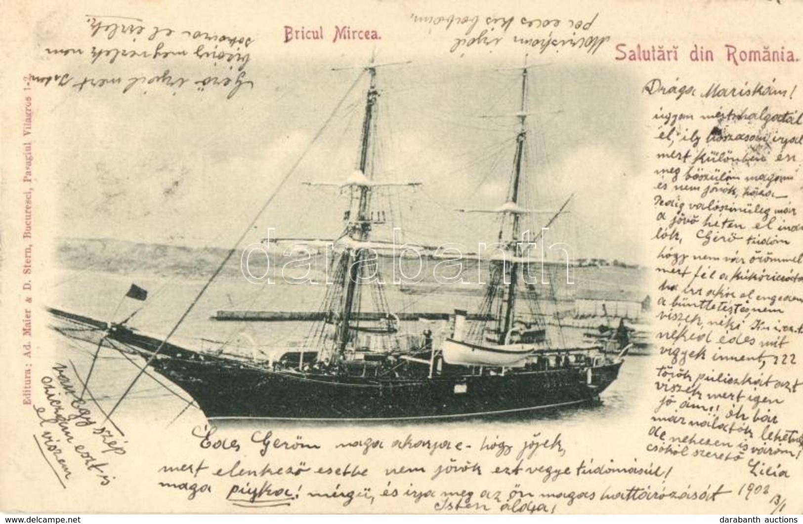 T2 1902 Cernavoda, Bricul Mircea / Romanian Vessel - Unclassified