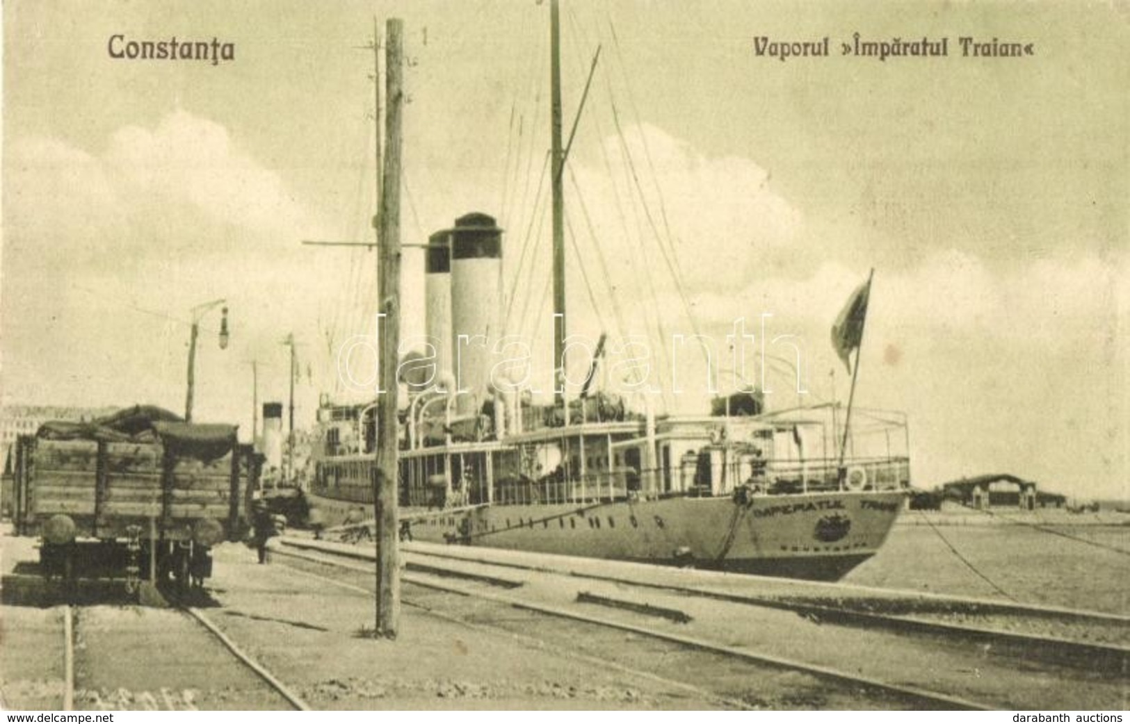 ** T2 Constanta, Vaporul 'Imparatul Traian' / Romanian Passenger Steamer - Unclassified
