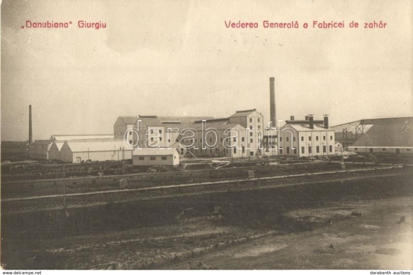 ** T1 Giurgiu, Gyurgyevó; Danubiana, Vederea Generala A Fabricei De Zahar / Sugar Factory, Photo - Non Classés