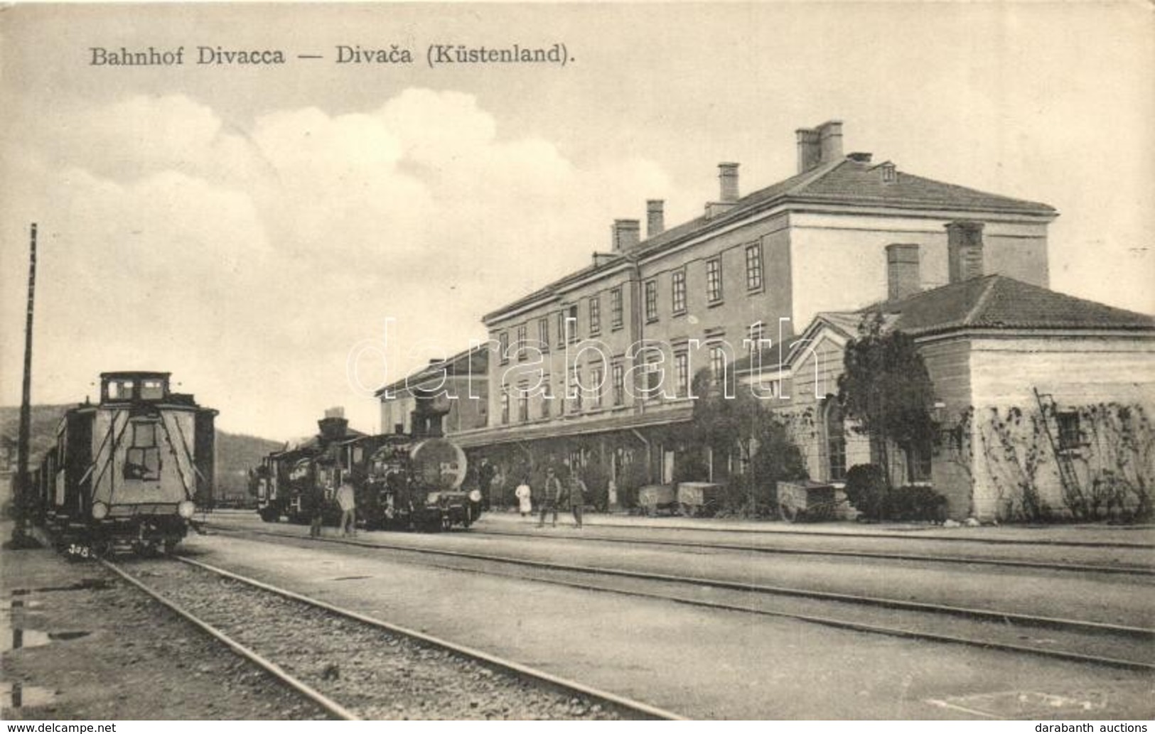 T2 Divaca, Divacca, Küstenland; Bahnhof / Railway Station, Locomotive - Non Classés