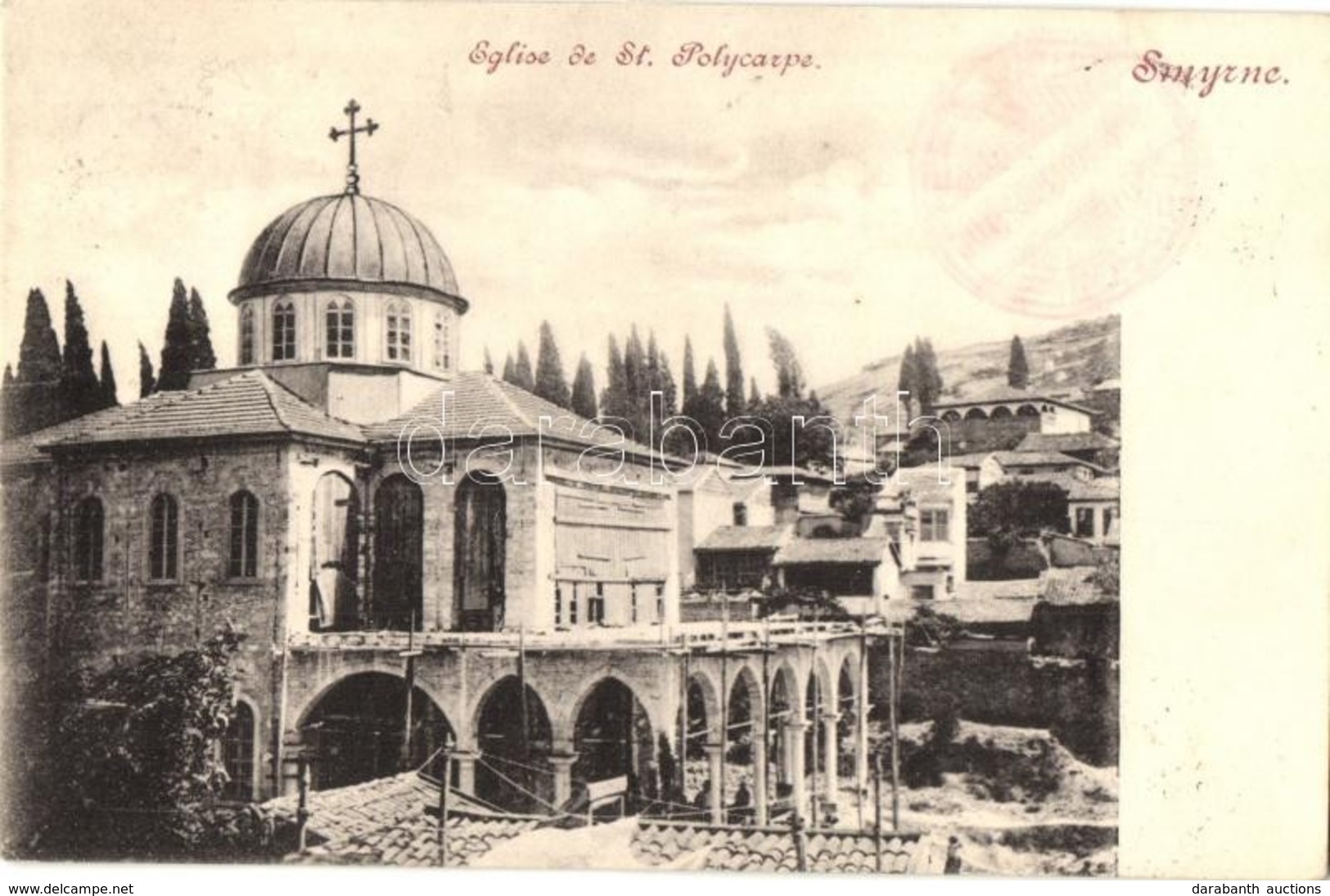 T3/T4 1901 Izmir, Smyrne; Eglise De St. Polycarpe / Church (r) - Non Classés