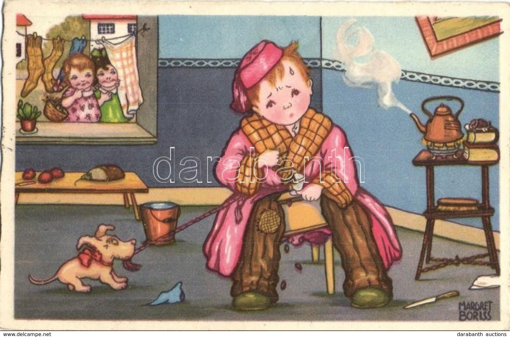 T2 Child Art Postcard. Amag 0332. S: Margret Boriss - Unclassified