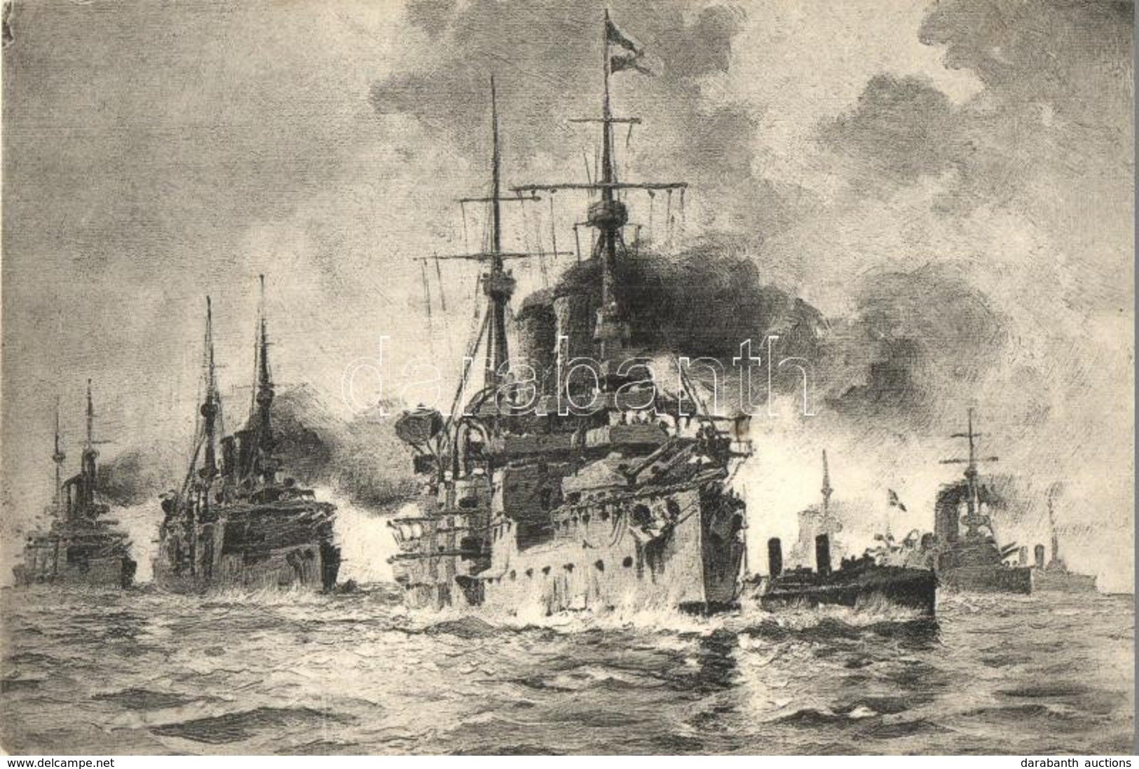 T2 1910 Escadre / Osztrák-magyar Hadihajók Felvonulása / K.u.K. Kriegsmarine Warships. Pinx. Ramberg - Unclassified