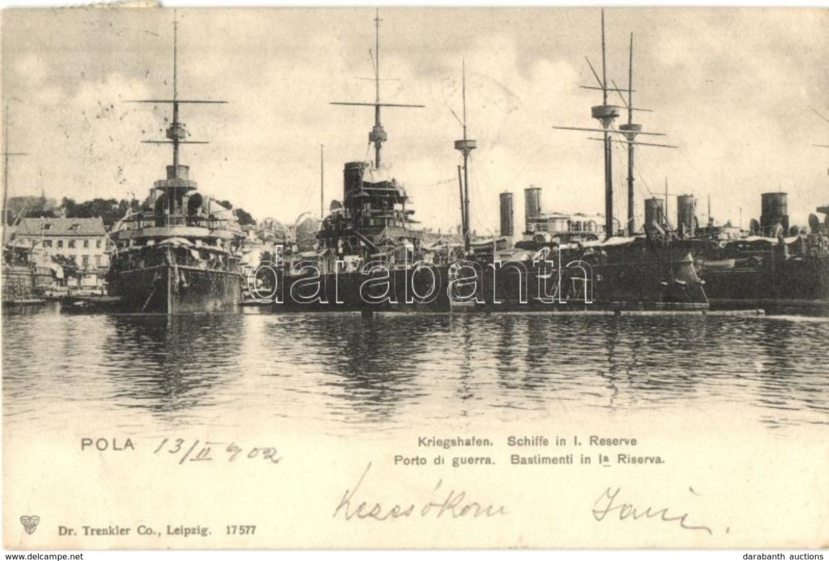 T2 1902 Pola, Osztrák-magyar Hadihajók Arzenálja A Kikötőben / K.u.K. Kriegsmarine Warships' Arsenal At The Port - Ohne Zuordnung