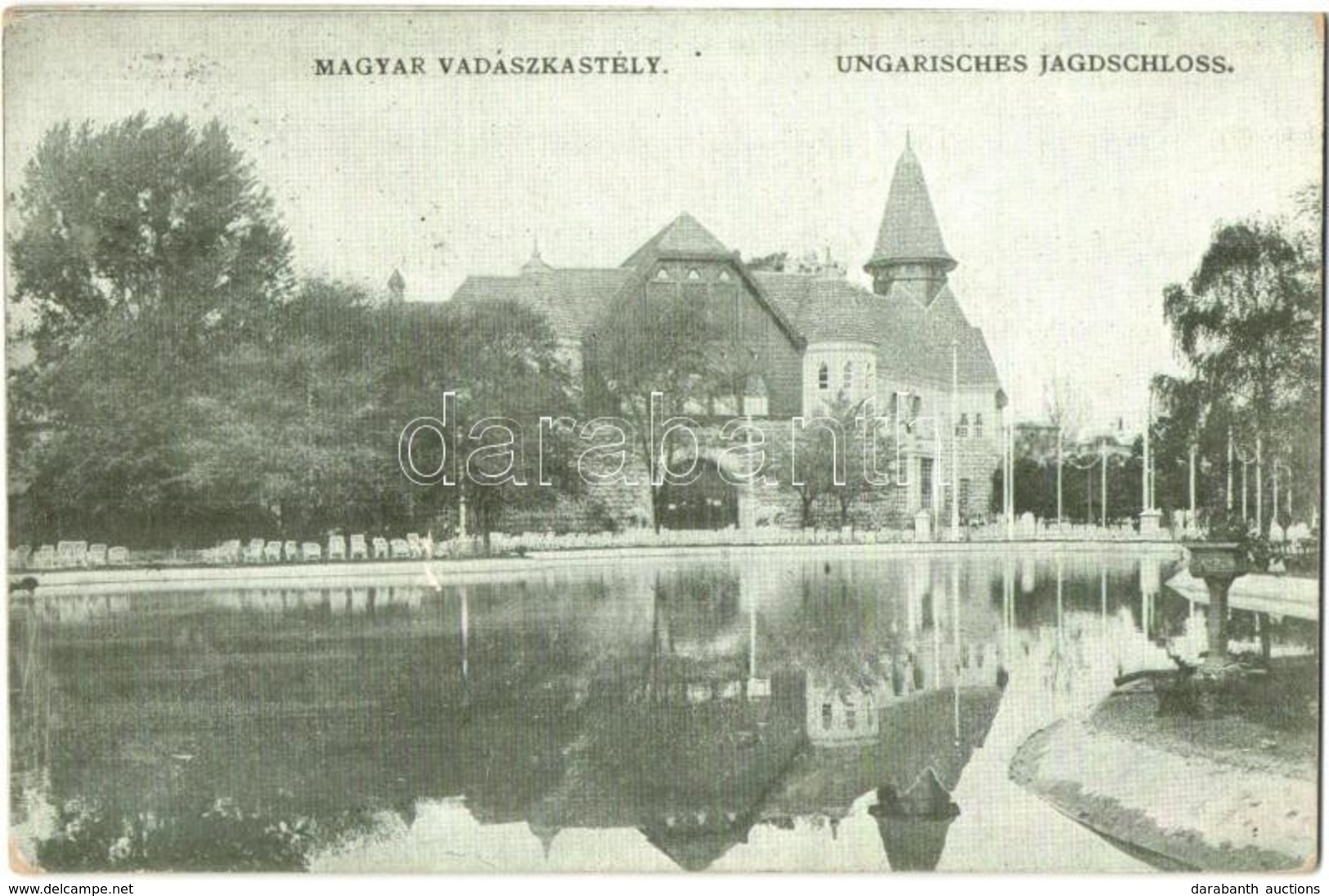T2 1910 Wien, Internationale Jagdausstellung, Ungarisches Jagdschloss. Druck Und Verlag J. Weiner / Magyar Vadászkastély - Non Classés
