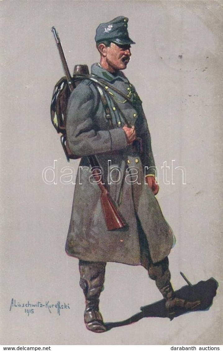 T2/T3 Tyroler Kaiserjäger In Felduniform 1914-1915 / WWI K.u.K. Tyrolean Soldier In Uniform S: Alüschwitz-Koreffski (EK) - Ohne Zuordnung