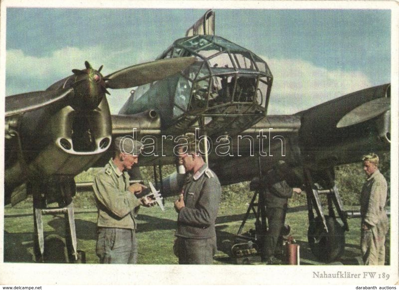 ** T2 Nahaufklärer Focke-Wulf Fw 189. PK-Aufn. Kriegsber. Schubert, Carl Werner / WWII German Military Aircraft - Non Classés