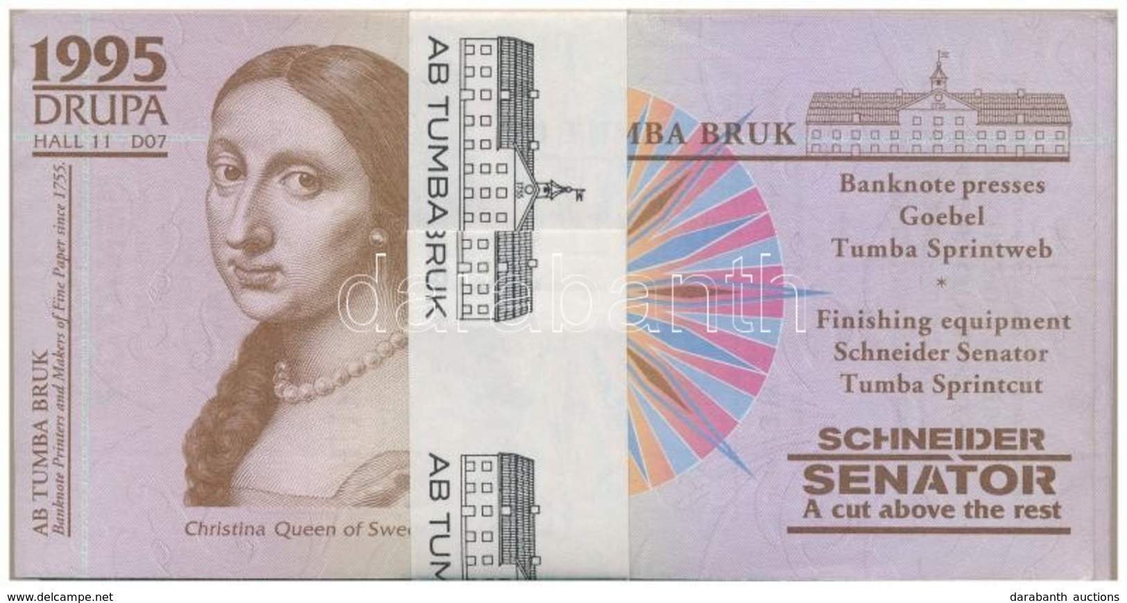 Svédország 1995. ~100db Reklám Bankjegy Az 1995-ben Megrendezett Drupa-ról, A Svéd Bankjegy Nyomdát Reklámozva, Eredeti  - Non Classés