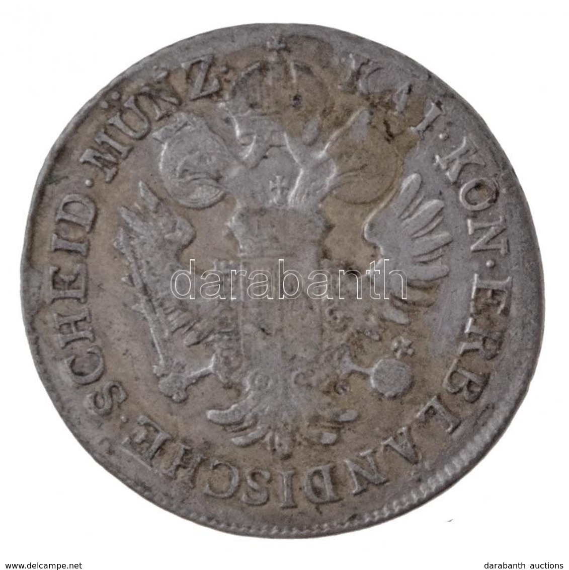 1795G 6kr Ag 'I. Ferenc' Nagybánya (2,17g) T:2 Részben Lakkozott
Hungary 1795G 6 Kreuzer Ag 'Franz I' Baia Mare (2,17g)  - Ohne Zuordnung