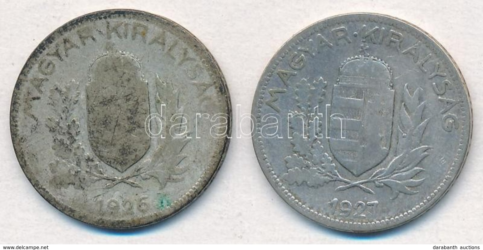 1926-1927. 1P Ag (2xklf) T:2-,3 Patina
Adamo P6 - Zonder Classificatie