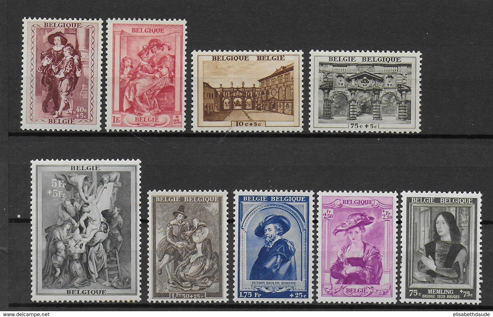 BELGIQUE - 1939 - YVERT N° 504/512 ** MNH (PETITE ROUSSEUR SUR LE 511) - COTE = 145 EUR. - Unused Stamps
