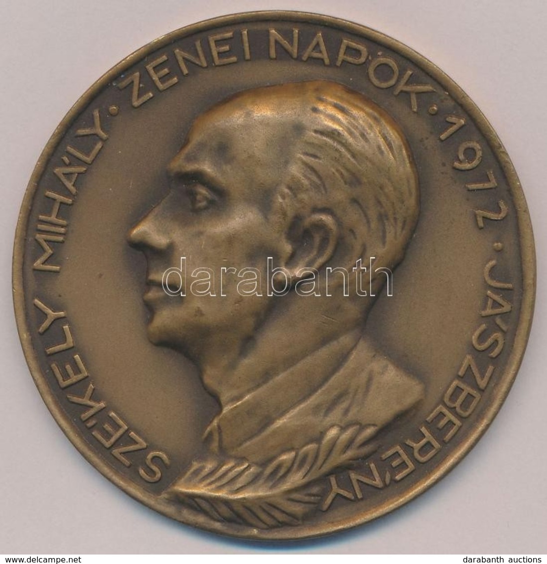 1972. 'Székely Mihály Zenei Napok Jászberény' Br Plakett (60mm) T:2 - Zonder Classificatie