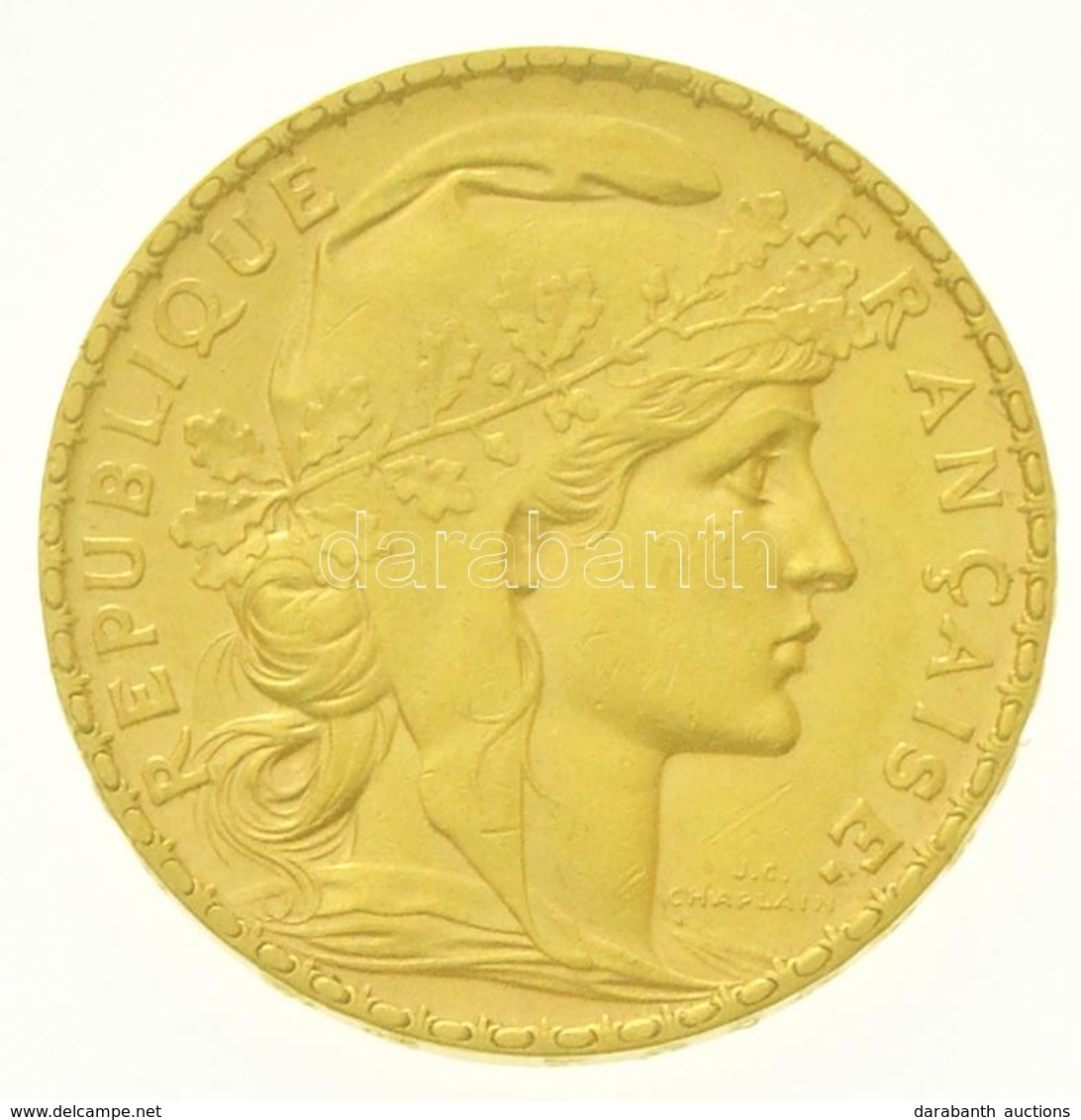 Franciaország 1913. 20Fr Au 'LIBERTÉ ÉGALITÉ FRATERNITÉ' Utánveret (6,45g/0.900) T:2
 France 1913. 20 Francs Au 'LIBERTÉ - Ohne Zuordnung