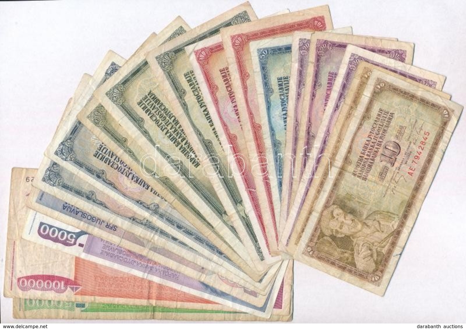 Jugoszlávia 17db-os Vegyes Bankjegy Tétel T:III,III-
Yugoslavia 17pcs Of Mixed Banknotes Lot C:F,VG - Non Classés