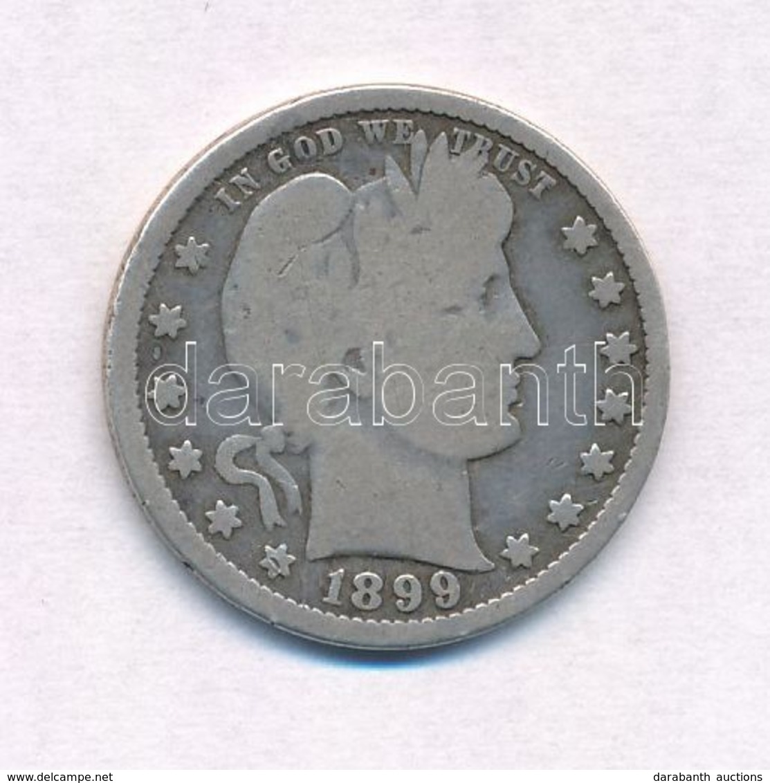 Amerikai Egyesült Államok 1899. 25c Ag 'Barber Quarter' T:3 
USA 1899. 25 Cents 'Barber Quarter' C:F 
Krause KM#114 - Unclassified