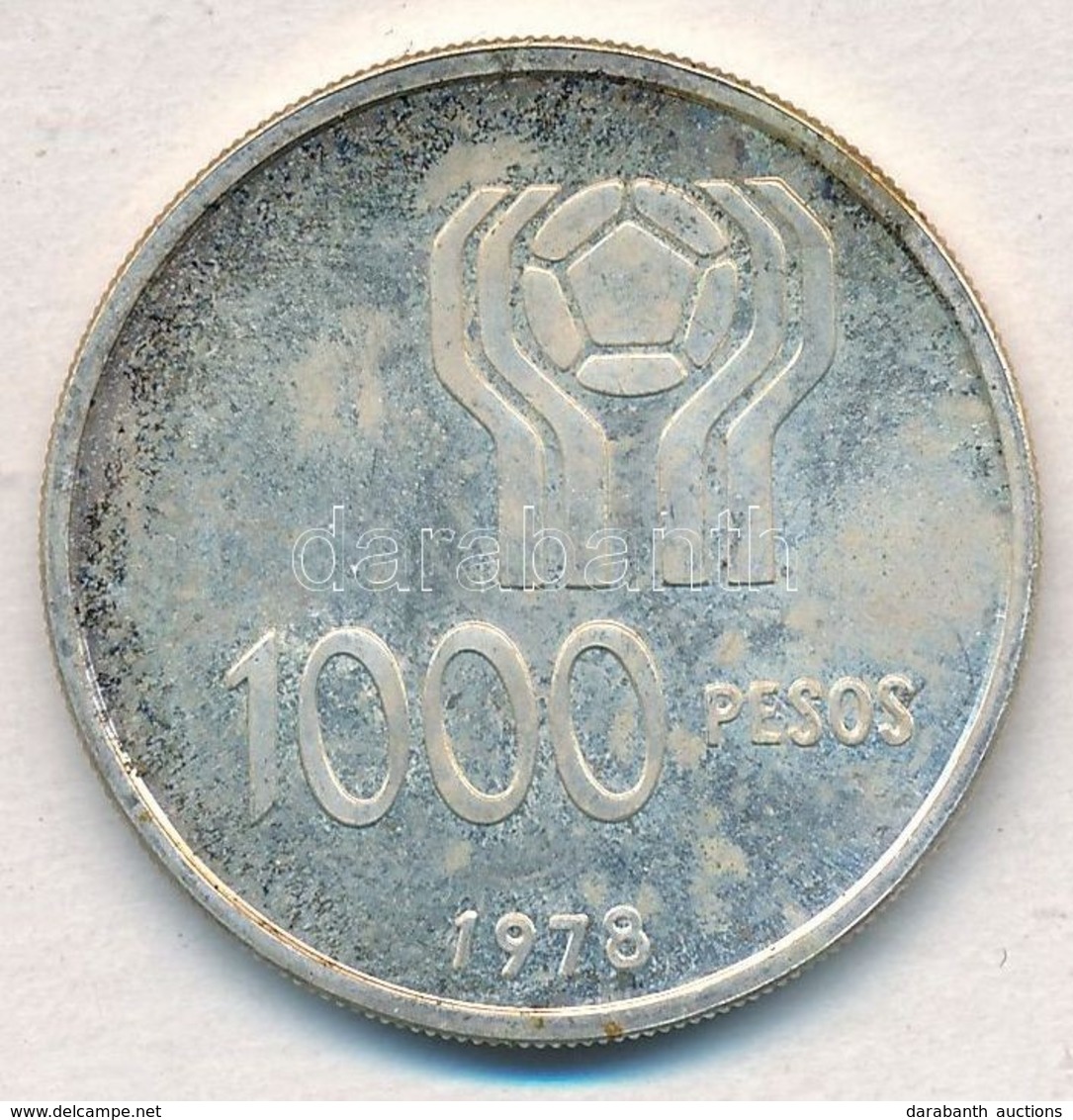 Argentína 1978. 1000P Ag '1978-as Labdarúgó Világkupa' T:1-,2 (eredetileg PP)
Argentina 1978. 1000 Pesos Ag '1978 World  - Ohne Zuordnung
