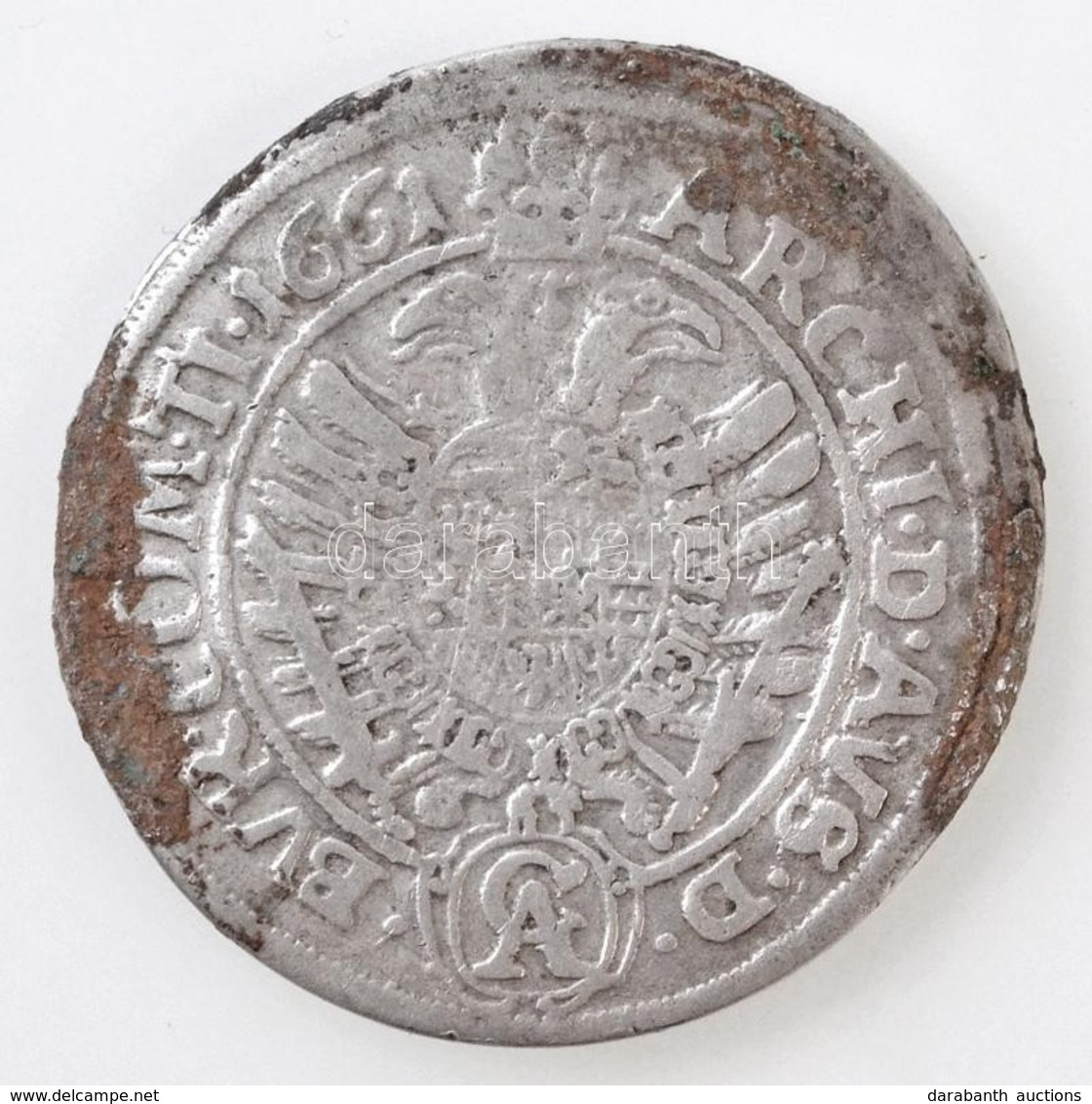 Ausztria 1661CA 15kr Ag 'I. Lipót' T:2- Patina / Austria 1661CA 15 Kreuzer Ag 'Leopold I' C:VF Patina - Ohne Zuordnung