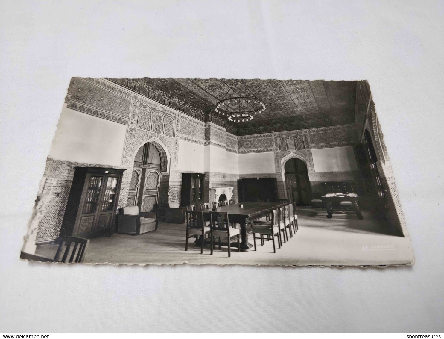 ANTIQUE PHOTO POSTCARD MOROCCO TANGER - LA SALLE DU CONSEIL DE L'EX - PALIS DE MOULAY HAFID UNUSED - Tanger