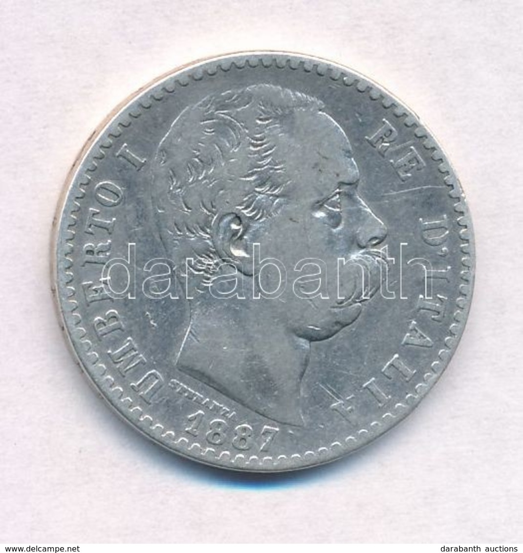 Olaszország 1887. 2L Ag 'I. Umberto' T:3
Italy 1887. 2 Lire Ag 'Umberto I' C:F
Krause KM#23 - Zonder Classificatie