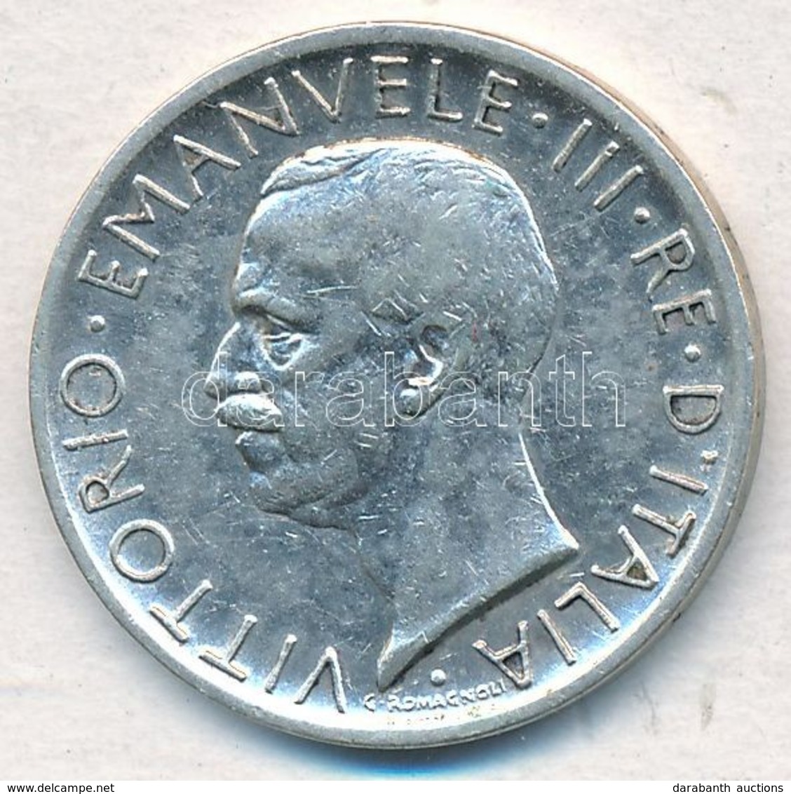 Olaszország 1927R 5L Ag 'III. Viktor Emánuel' T:2 
Italy 1927R 5 Lire Ag 'Vittorio Emanuele III' C:XF 
Krause KM#67.1 - Ohne Zuordnung