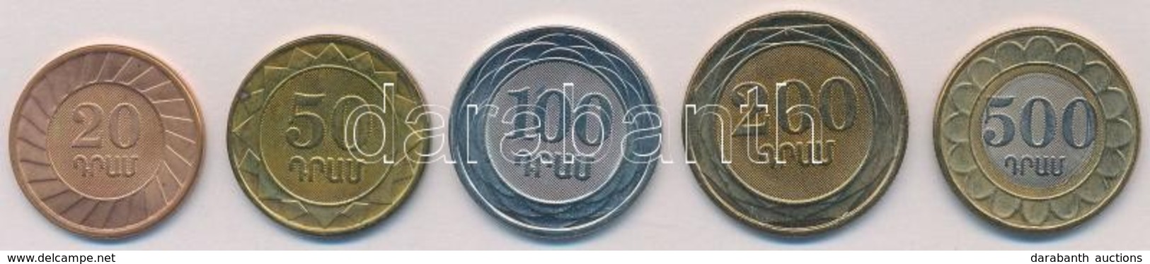Örményország 2003. 20D-500D (5xklf) T:1-
Armenia 2003. 20 Dram - 500 Dram (5xdiff) C:AU - Ohne Zuordnung