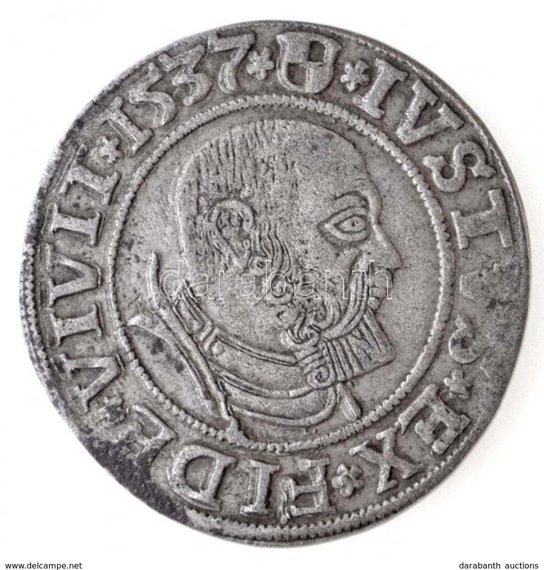 Porosz Hercegség 1537. 1Gr Ag 'Brandenburgi Albert' (1,98g) T:2,2-
Duchy Of Prussia 1537. 1 Groschen Ag 'Albrecht Von Br - Unclassified