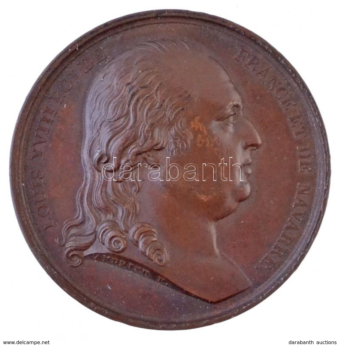 Franciaország 1814. 'XVIII. Lajos Bejövetele Párizsba' Br Emlékérem. Szign.: Andrieu / Brenet (40mm) T:1-,2
France 1814. - Non Classés