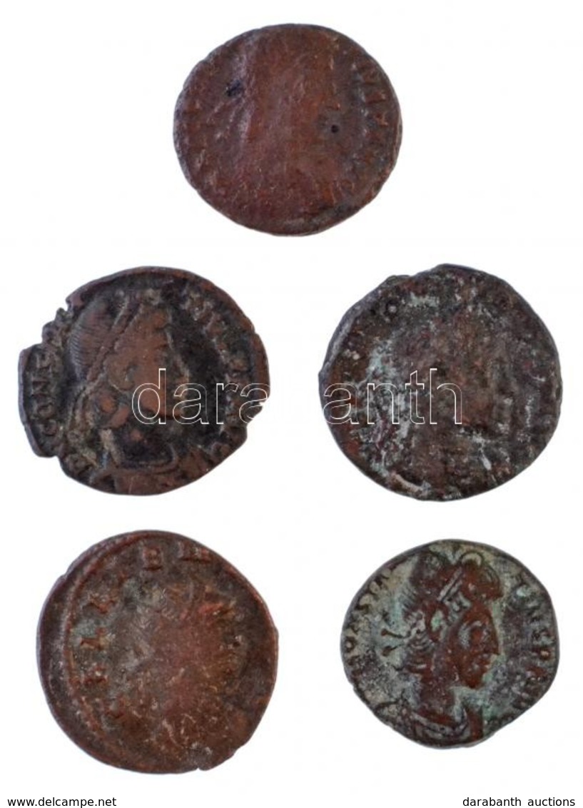 Római Birodalom 5db-os Vegyes Római Rézpénz Tétel A Kr. U. III-IV. Századból T:2-,3
Roman Empire 5pcs Of Various Roman C - Non Classés