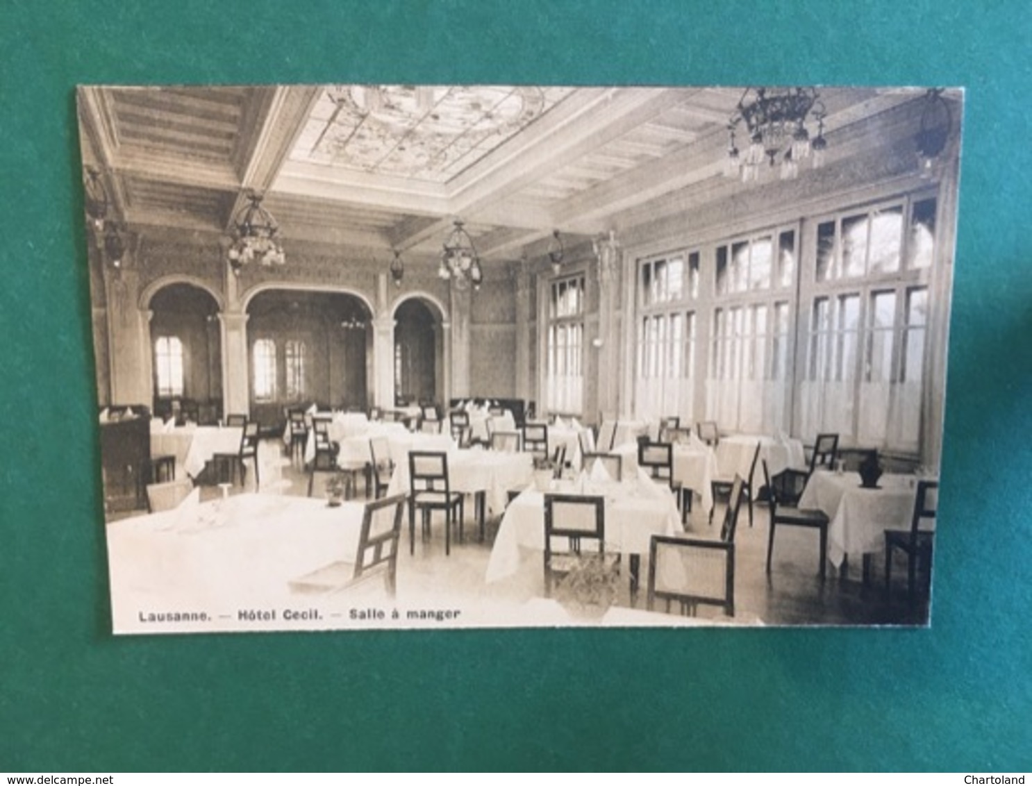 Cartoline Lausanne. - Hotel Cecil. - Salle A Manger - 1920 Ca. - Zonder Classificatie