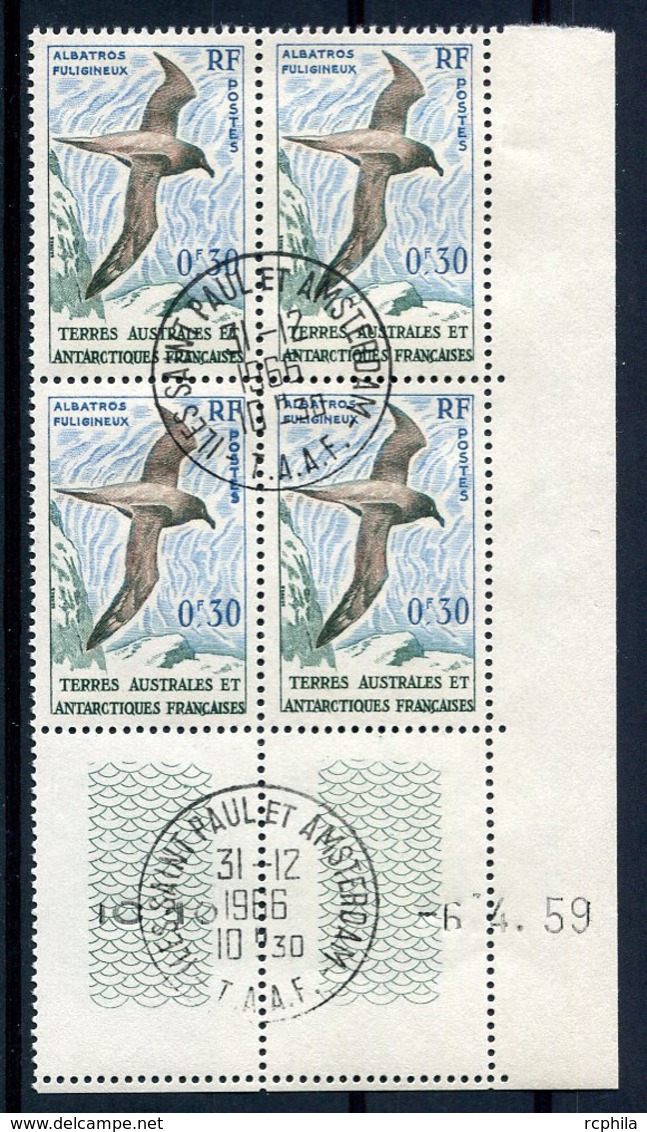 RC 11670 TAAF N° 12 - 30c ALBATROS FULIGINEUX COIN DATÉ OBLITÉRÉ TB - Used Stamps