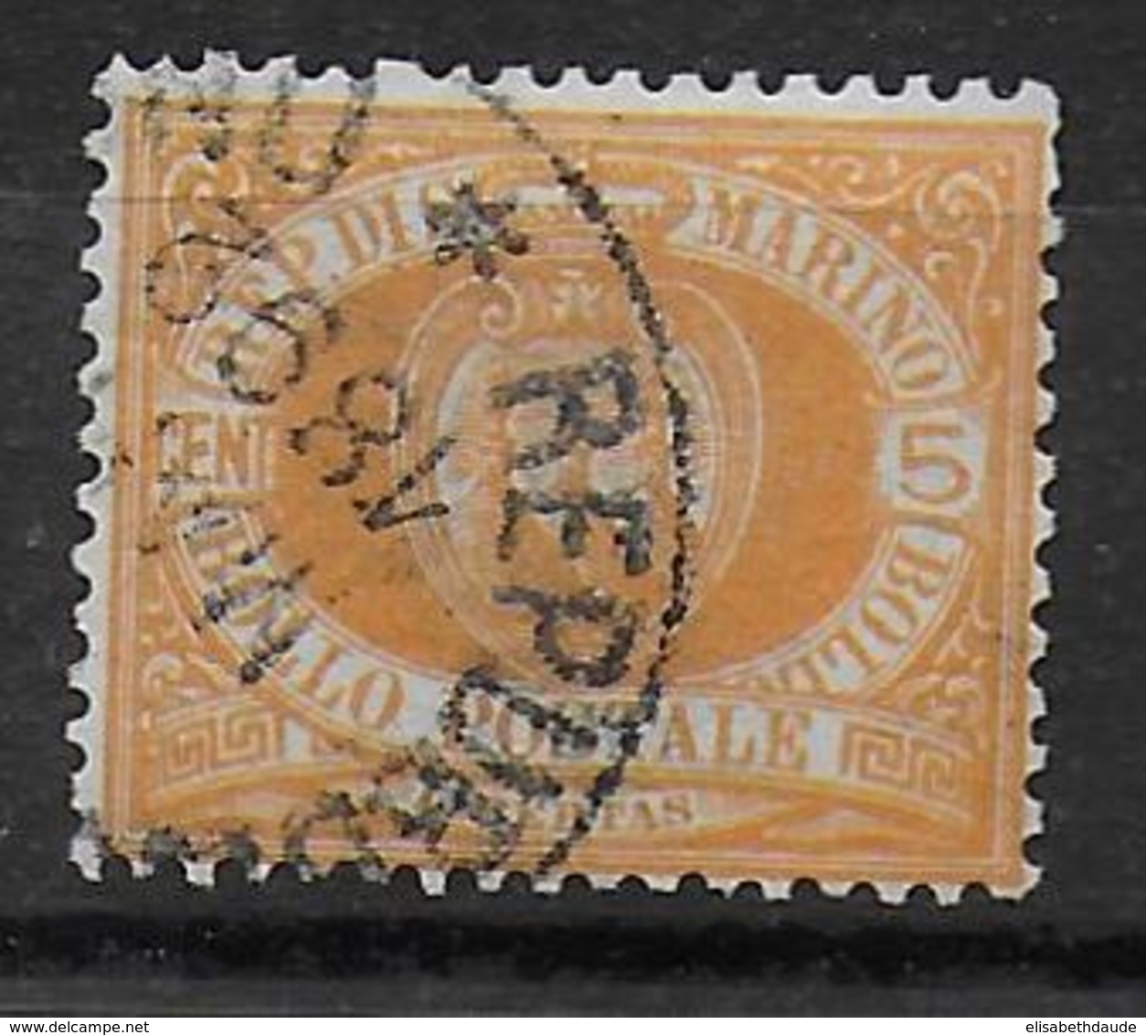 SAINT MARIN - YVERT N°2 OBLITERE - COTE = 25 EUROS - Used Stamps