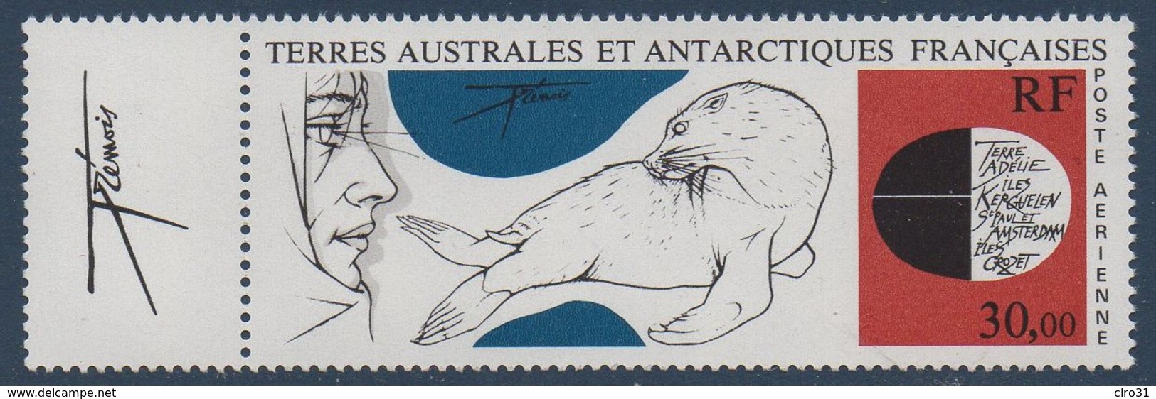 TAAF 1985     Oeuvre De Trémois "Antarctique"" N°YT PA 89 ** MNH - Poste Aérienne