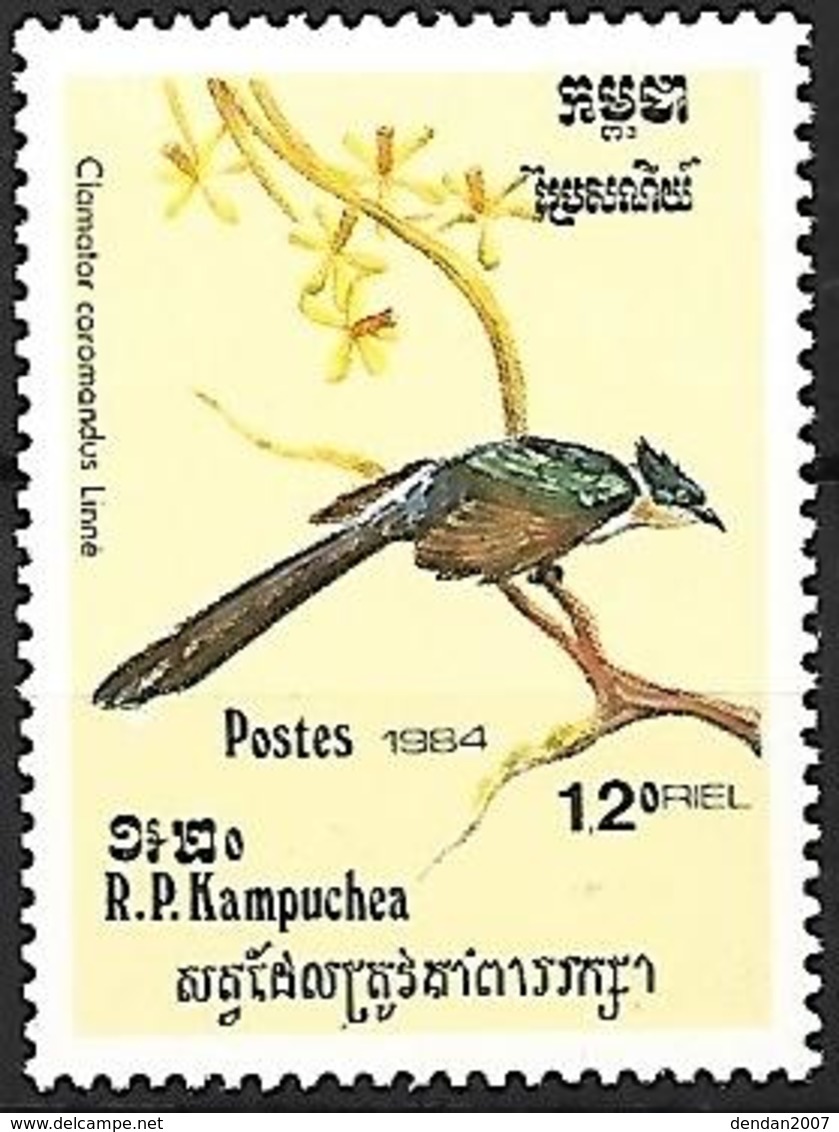 Kampuchea - MNH - 1984 - BIRDS :   Chestnut-winged Cuckoo -   Clamator Coromandus - Cuckoos & Turacos