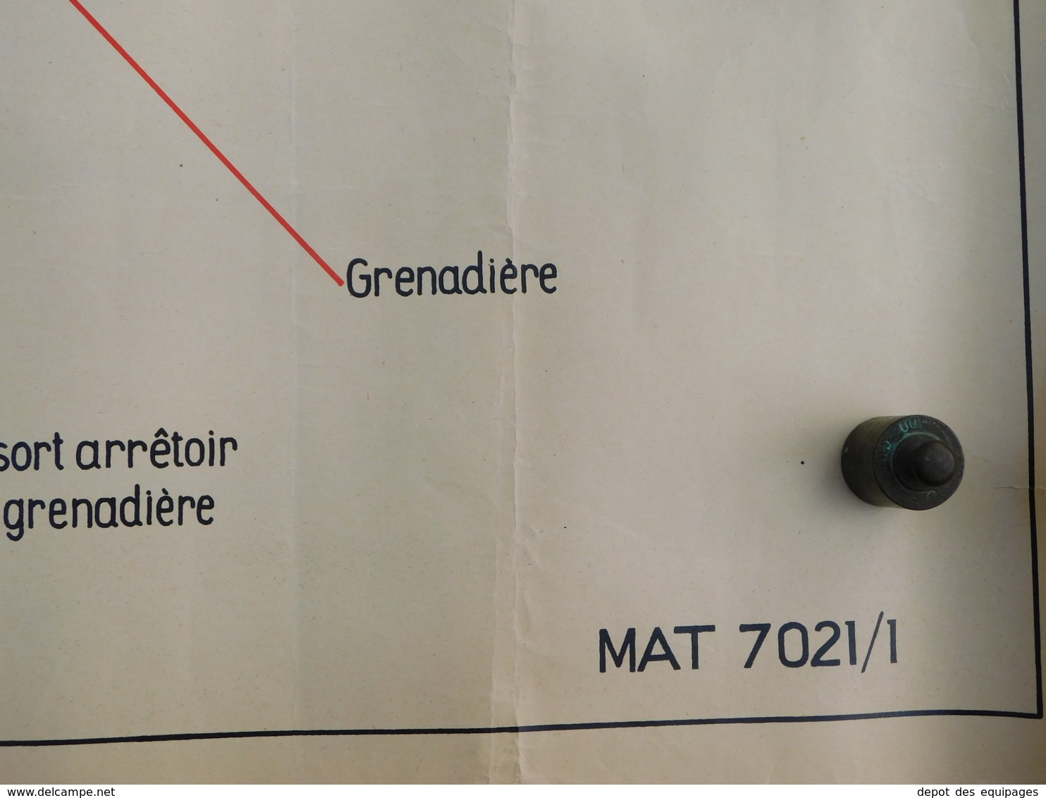 RARE GRANDE PLANCHE INSTRUCTION CARABINE U.S. M.2 cal.30  #.13