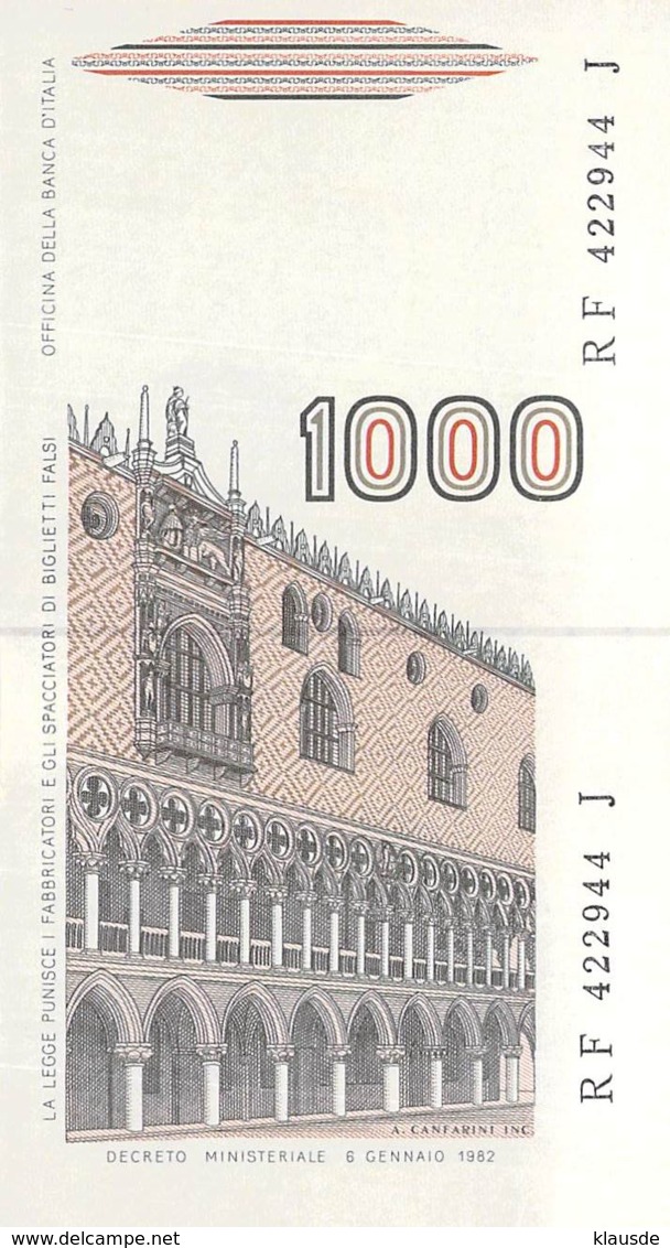 1000 Lire Italien 1982 - 1000 Lire